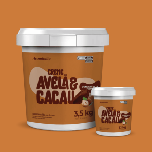 Creme Avelã com Cacau: nossa versão de um ícone mundial de consumo, equilíbrio perfeito entre cacau e avelã, com textura consistente. Para comer de colher ou preparar maravilhas. 